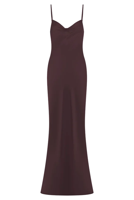 Lilly Sweetheart Satin Maxi Dress – Dark Chocolate Lilly Sweetheart Satin Maxi Dress – Dark Chocolate