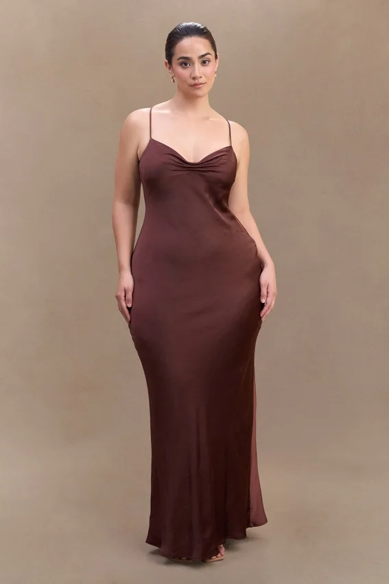 Lilly Sweetheart Satin Maxi Dress – Dark Chocolate Lilly Sweetheart Satin Maxi Dress – Dark Chocolate