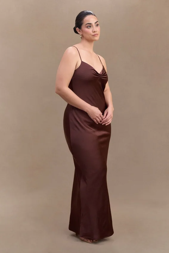 Lilly Sweetheart Satin Maxi Dress – Dark Chocolate Lilly Sweetheart Satin Maxi Dress – Dark Chocolate