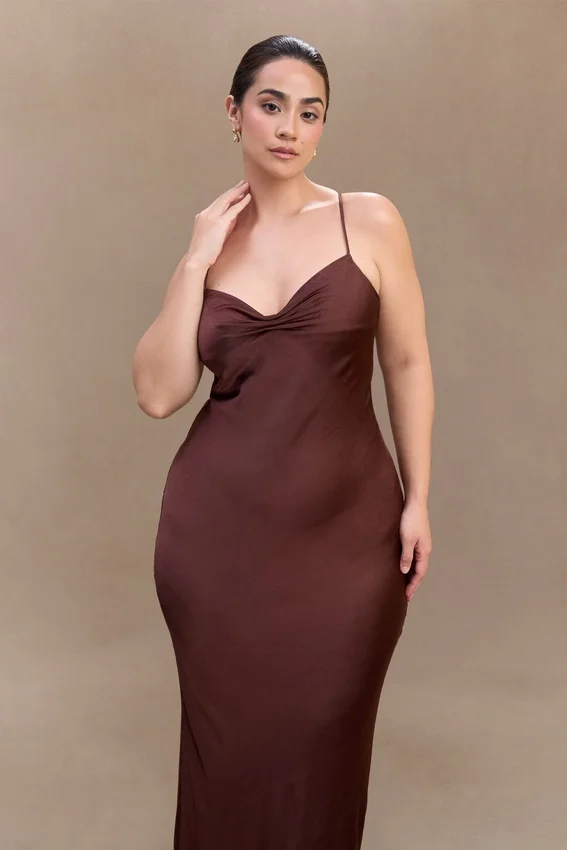 Lilly Sweetheart Satin Maxi Dress – Dark Chocolate Lilly Sweetheart Satin Maxi Dress – Dark Chocolate