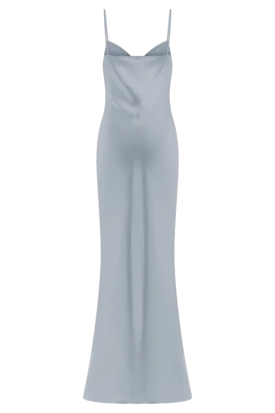 Lilly Sweetheart Satin Maxi Dress – Frosted Blue Lilly Sweetheart Satin Maxi Dress – Frosted Blue