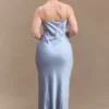 Lilly Sweetheart Satin Maxi Dress – Frosted Blue Lilly Sweetheart Satin Maxi Dress – Frosted Blue