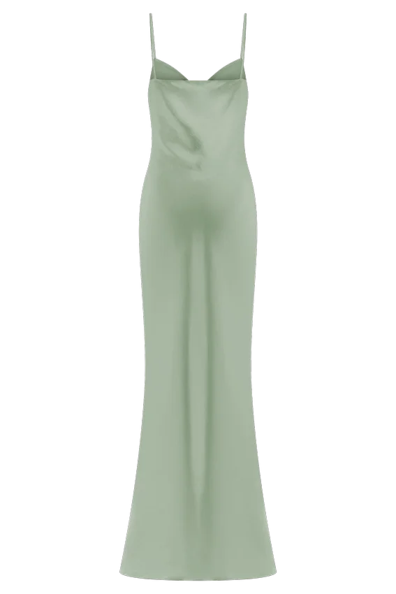Lilly Sweetheart Satin Maxi Dress – Sage Lilly Sweetheart Satin Maxi Dress – Sage