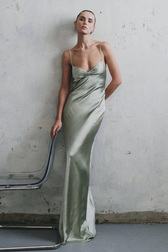 Lilly Sweetheart Satin Maxi Dress – Sage Lilly Sweetheart Satin Maxi Dress – Sage