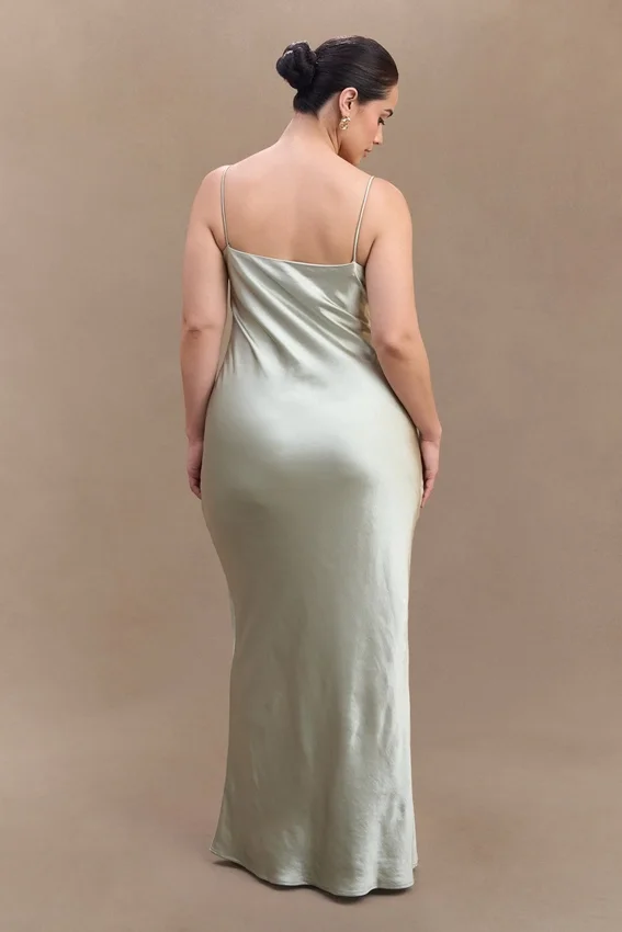 Lilly Sweetheart Satin Maxi Dress – Sage Lilly Sweetheart Satin Maxi Dress – Sage