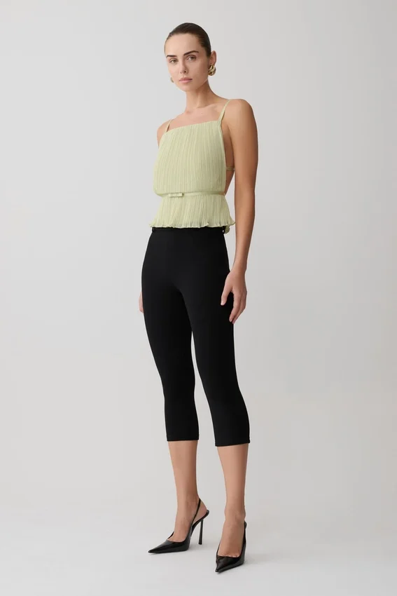 Lilou Pleated Sleeveless Top – Sage Lilou Pleated Sleeveless Top – Sage