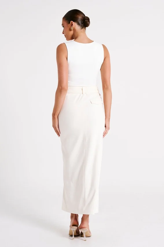 Linley Recycled Nylon Long Line Top – White Linley Recycled Nylon Long Line Top – White