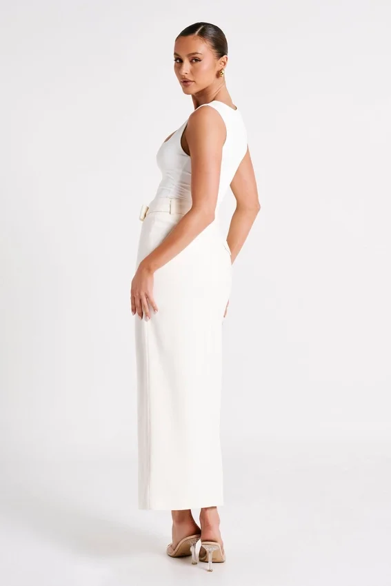 Linley Recycled Nylon Long Line Top – White Linley Recycled Nylon Long Line Top – White