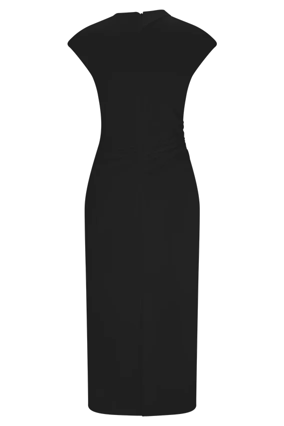 Lorena Cotton Midi Dress – Black Lorena Cotton Midi Dress – Black