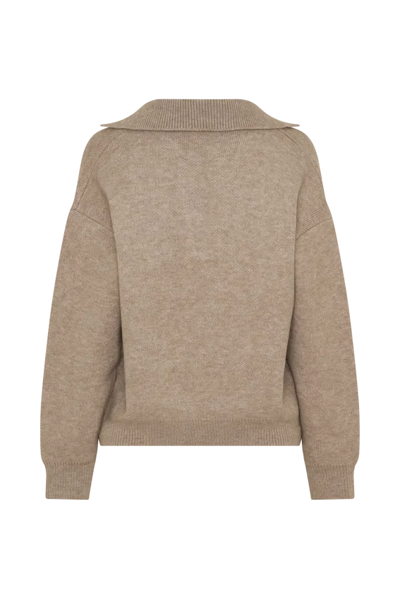 Luca Knit Jumper – Beige Marle Luca Knit Jumper – Beige Marle
