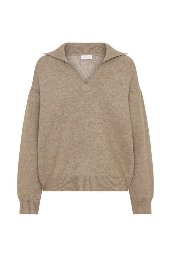 Luca Knit Jumper – Beige Marle Luca Knit Jumper – Beige Marle