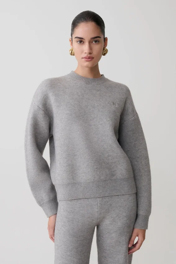 Lulu Oversized Knit Jumper – Grey Marle Lulu Oversized Knit Jumper – Grey Marle
