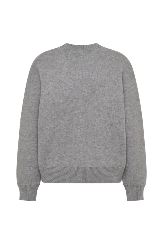 Lulu Oversized Knit Jumper – Grey Marle Lulu Oversized Knit Jumper – Grey Marle