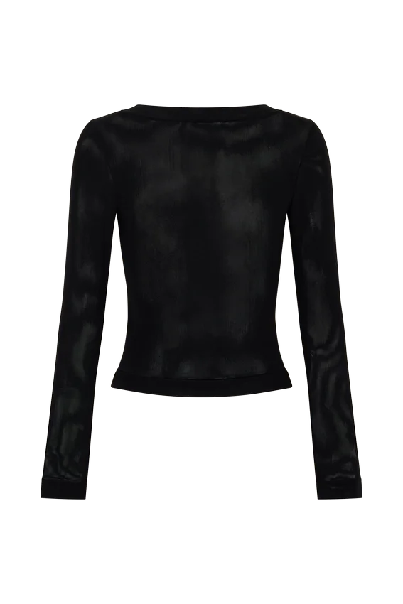 Lumi Long Sleeve Mesh Top – Black Lumi Long Sleeve Mesh Top – Black