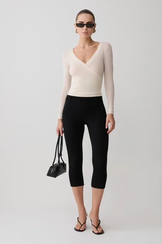 Lumi Long Sleeve Mesh Top – Bone Lumi Long Sleeve Mesh Top – Bone