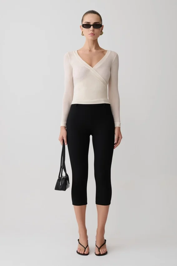 Lumi Long Sleeve Mesh Top – Bone Lumi Long Sleeve Mesh Top – Bone