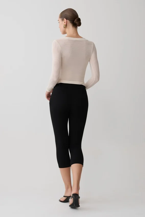 Lumi Long Sleeve Mesh Top – Bone Lumi Long Sleeve Mesh Top – Bone