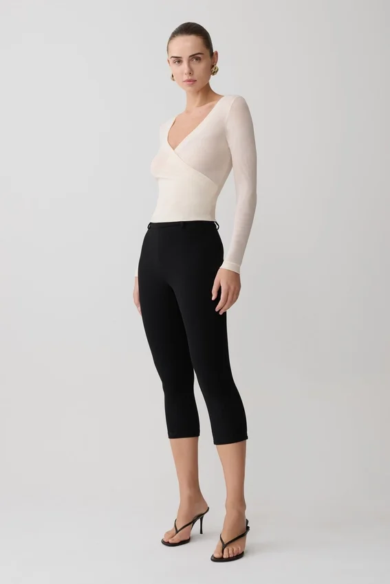 Lumi Long Sleeve Mesh Top – Bone Lumi Long Sleeve Mesh Top – Bone