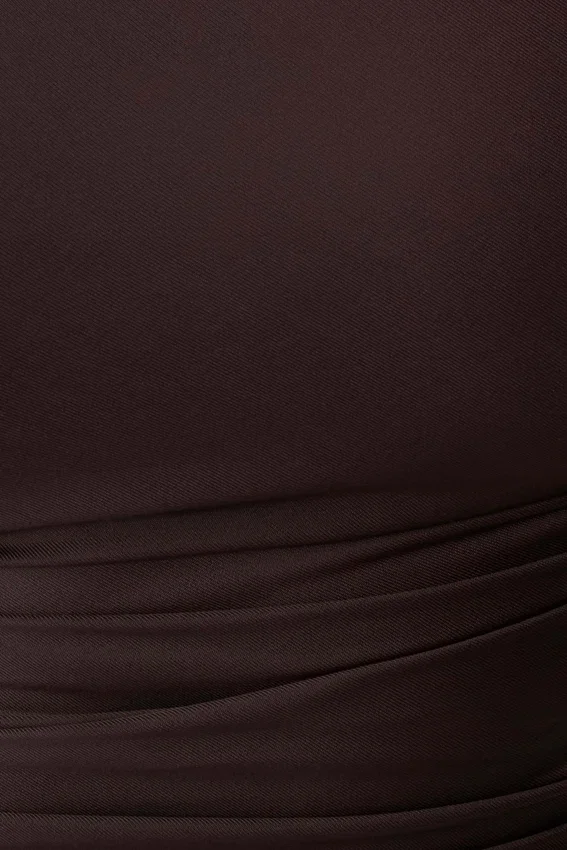 Luu Off Shoulder Slinky Top – Dark Chocolate Luu Off Shoulder Slinky Top – Dark Chocolate
