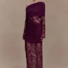 Luxie Lace Knit Maxi Dress – Plum
