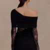 Luxie Lace Knit Mini Dress – Black Luxie Lace Knit Mini Dress – Black