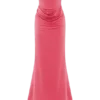 Madison Strapless Slinky Maxi Dress – Coral