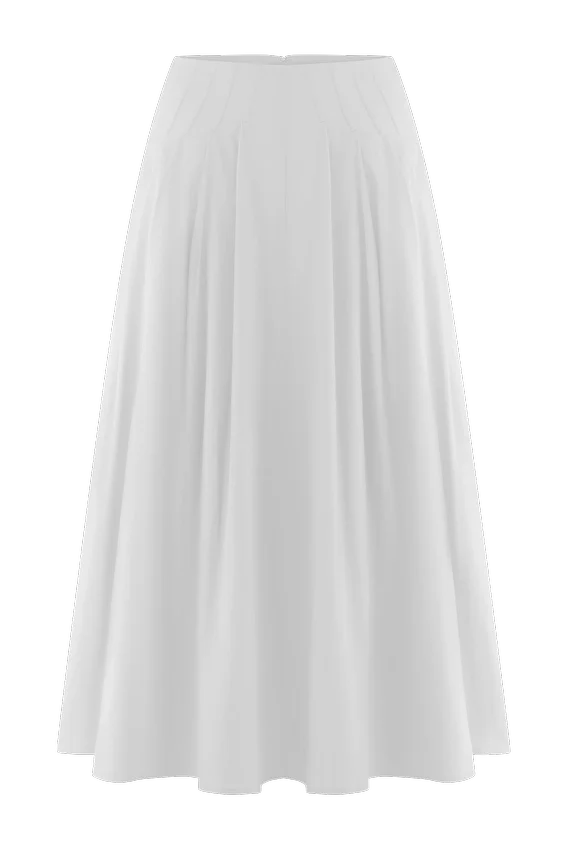 Mae A-Line Midi Skirt – White Mae A-Line Midi Skirt – White
