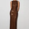 Magnolia Sleeveless Diamante Maxi Dress – Chocolate Magnolia Sleeveless Diamante Maxi Dress – Chocolate