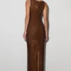 Magnolia Sleeveless Diamante Maxi Dress – Chocolate Magnolia Sleeveless Diamante Maxi Dress – Chocolate