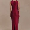 Magnolia Sleeveless Diamante Maxi Dress – Wine Magnolia Sleeveless Diamante Maxi Dress – Wine
