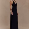 Malakhai Chiffon Halter Maxi Dress – Black Malakhai Chiffon Halter Maxi Dress – Black