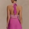 Malakhai Chiffon Halter Mini Dress – Ombre Pink Malakhai Chiffon Halter Mini Dress – Ombre Pink
