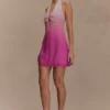 Malakhai Chiffon Halter Mini Dress – Ombre Pink Malakhai Chiffon Halter Mini Dress – Ombre Pink