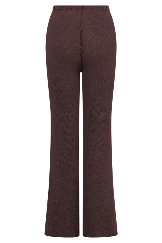 Malani Wide Leg Knit Pants – Chocolate Malani Wide Leg Knit Pants – Chocolate