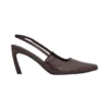 Maren Faux Leather Crocodile Heel – Chocolate