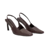 Maren Faux Leather Crocodile Heel – Chocolate