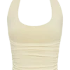 Marie Recycled Halter Top – Lemon Sherbet