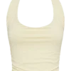 Marie Recycled Halter Top – Lemon Sherbet