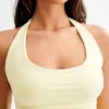 Marie Recycled Halter Top – Lemon Sherbet