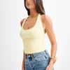 Marie Recycled Halter Top – Lemon Sherbet