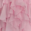 Marigold Ruffle Halter Mini Dress – Powder Pink
