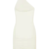Mariposa Slinky Halter Mini Dress – Ivory