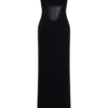 Marlon Crepe And Mesh Maxi Dress – Black Marlon Crepe And Mesh Maxi Dress – Black