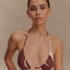 Marquise Bikini Top – Chocolate Deco Fleur Print