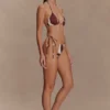 Marquise Bikini Top – Chocolate Deco Fleur Print