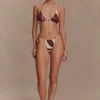 Marquise Bikini Top – Chocolate Deco Fleur Print