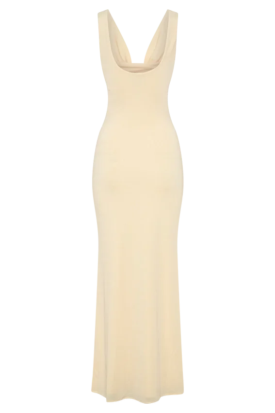 Marta Slinky Cowl Maxi Dress – Lemon Marta Slinky Cowl Maxi Dress – Lemon