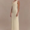 Marta Slinky Cowl Maxi Dress – Lemon Marta Slinky Cowl Maxi Dress – Lemon