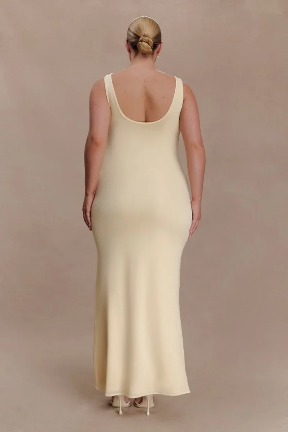 Marta Slinky Cowl Maxi Dress – Lemon Marta Slinky Cowl Maxi Dress – Lemon