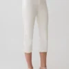 Mary Denim Capris – White